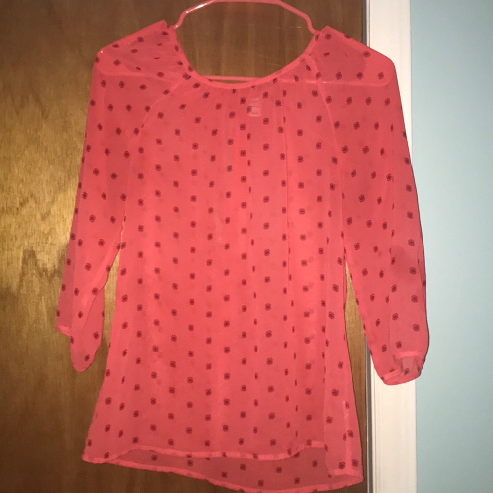 Old Navy Sheer Coral Top
